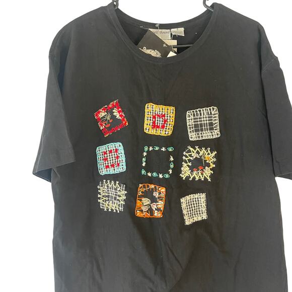 Spell Bound NWT Dead stock Women's Size Large Patchwork Embroidered Shirt - Picture 5 of 9